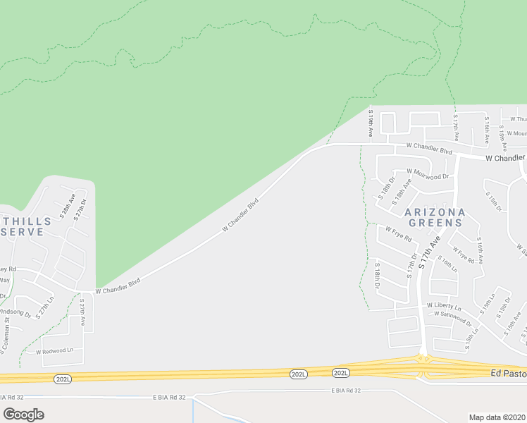 map of restaurants, bars, coffee shops, grocery stores, and more near West Chandler Boulevard in Phoenix