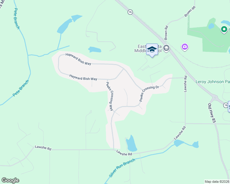 map of restaurants, bars, coffee shops, grocery stores, and more near 60 Laura Way in Senoia