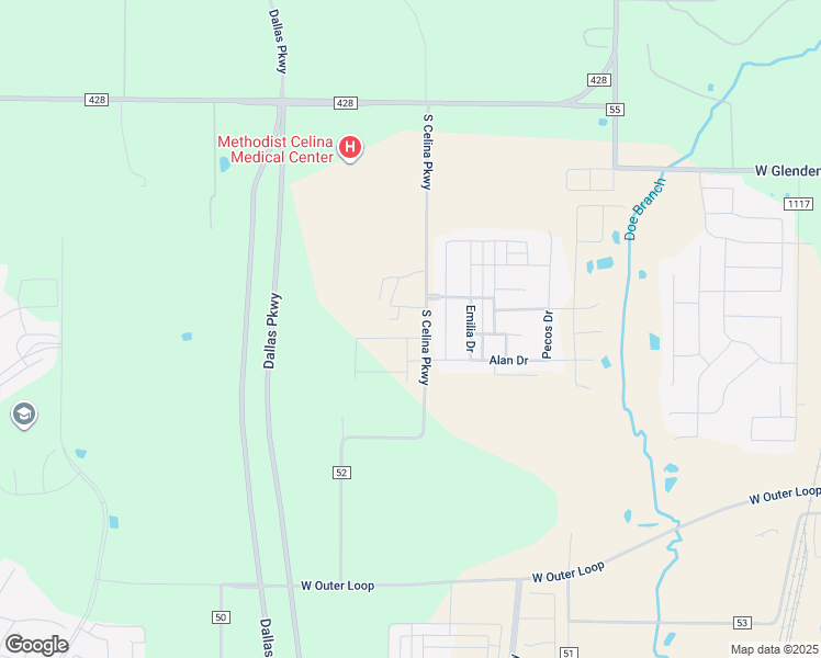 map of restaurants, bars, coffee shops, grocery stores, and more near 2001 South Celina Parkway in Celina