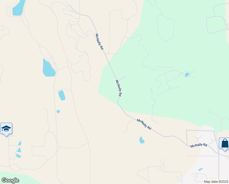 map of restaurants, bars, coffee shops, grocery stores, and more near 13155 McNally Road in Valley Center