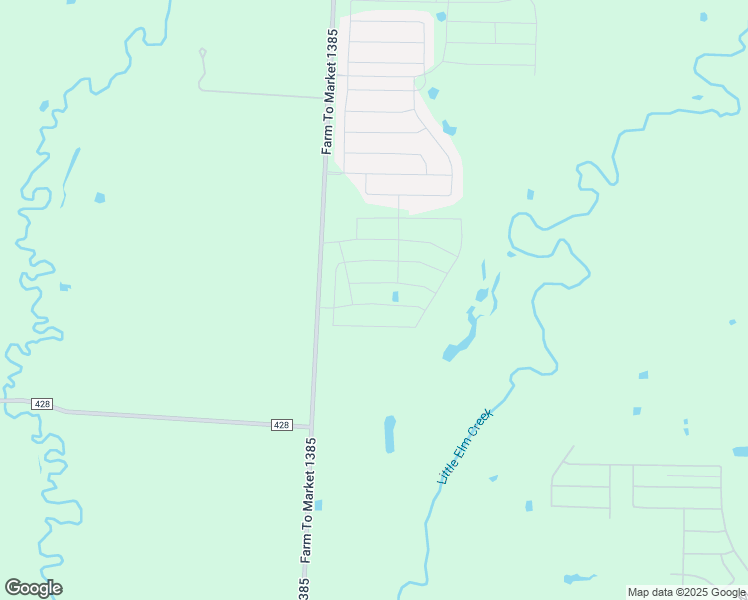 map of restaurants, bars, coffee shops, grocery stores, and more near Farm to Market Road 1385 in Pilot Point