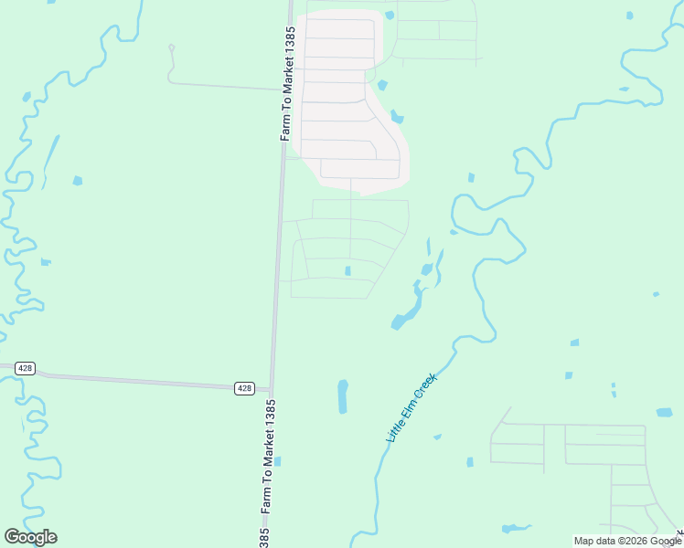 map of restaurants, bars, coffee shops, grocery stores, and more near Farm to Market Road 1385 in Pilot Point