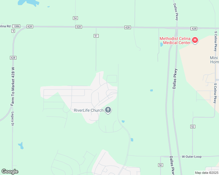 map of restaurants, bars, coffee shops, grocery stores, and more near 2509 Penshurst Court in Celina