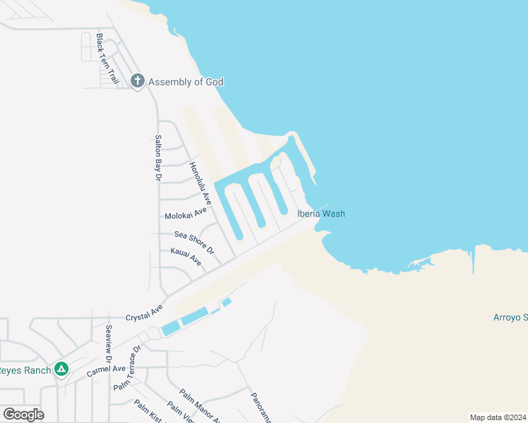 map of restaurants, bars, coffee shops, grocery stores, and more near 2351 Lanai Lane in Thermal