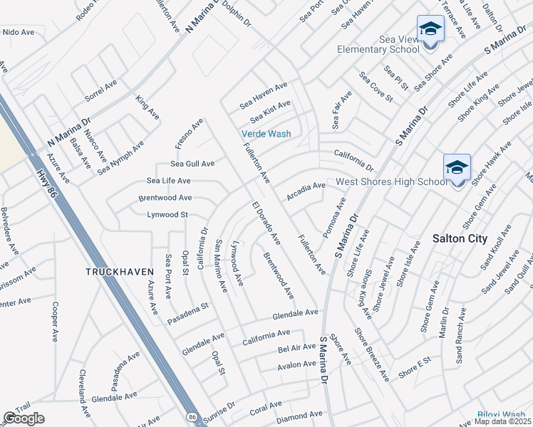 map of restaurants, bars, coffee shops, grocery stores, and more near 2356 El Dorado Avenue in Thermal