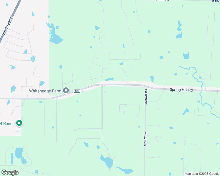 map of restaurants, bars, coffee shops, grocery stores, and more near 1640 Spring Hill Road in Aubrey