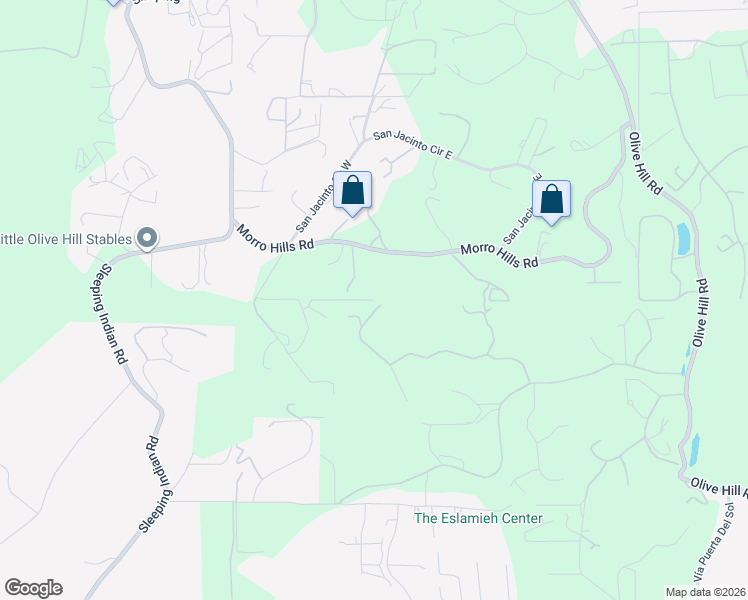 map of restaurants, bars, coffee shops, grocery stores, and more near 400 Solana Real in Fallbrook
