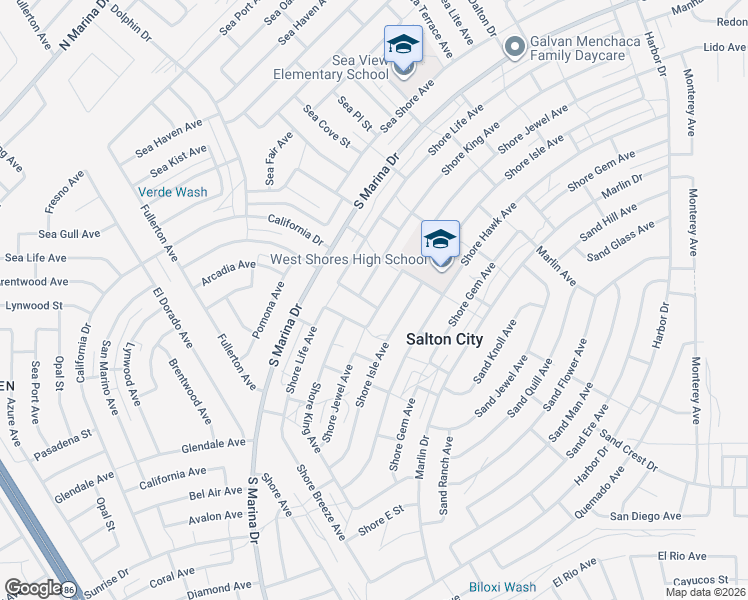 map of restaurants, bars, coffee shops, grocery stores, and more near 2371 Shore Jewel Avenue in Thermal