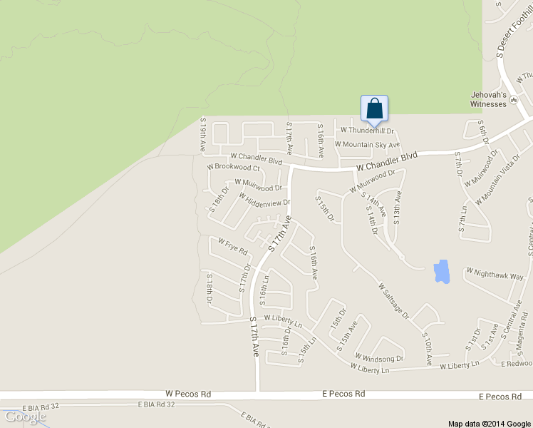 map of restaurants, bars, coffee shops, grocery stores, and more near 1726 West Amberwood Drive in Phoenix