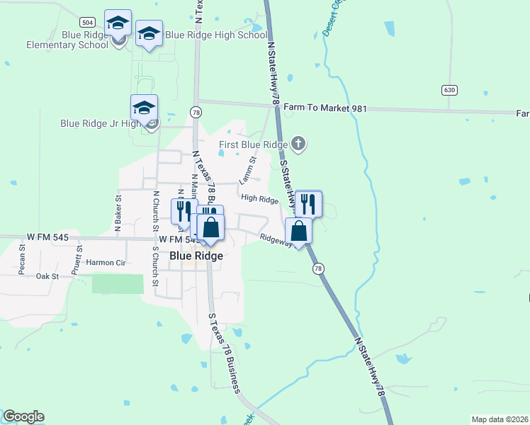 map of restaurants, bars, coffee shops, grocery stores, and more near 217 Ridgetop Court in Blue Ridge