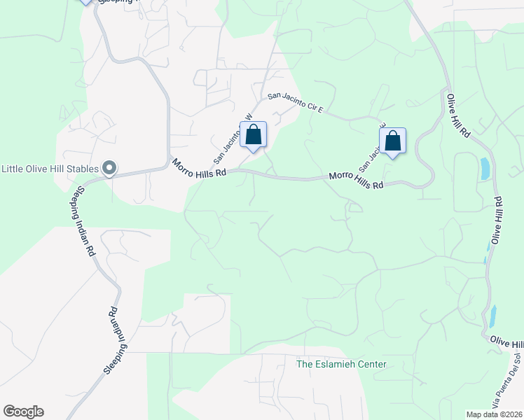 map of restaurants, bars, coffee shops, grocery stores, and more near 405 Solana Real in Fallbrook