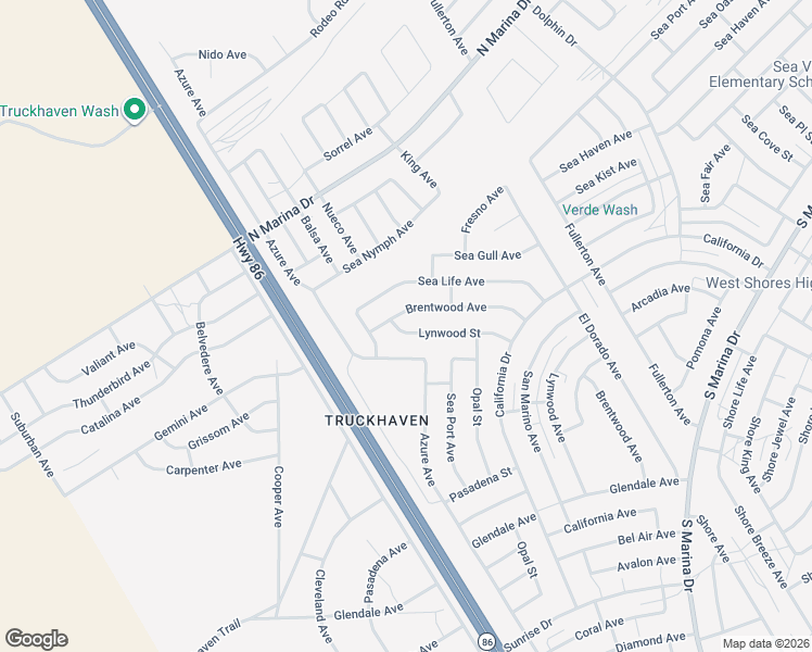 map of restaurants, bars, coffee shops, grocery stores, and more near 1358 Lynwood Street in Thermal