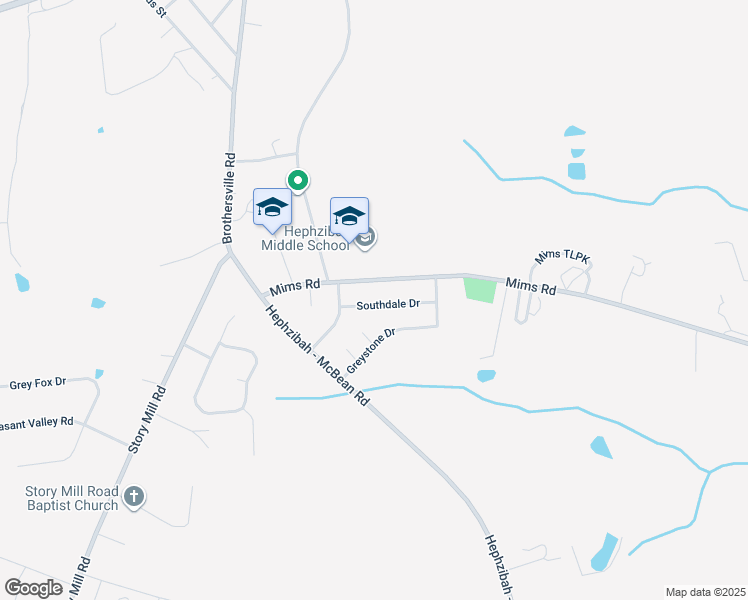 map of restaurants, bars, coffee shops, grocery stores, and more near 2419 Southdale Drive in Hephzibah