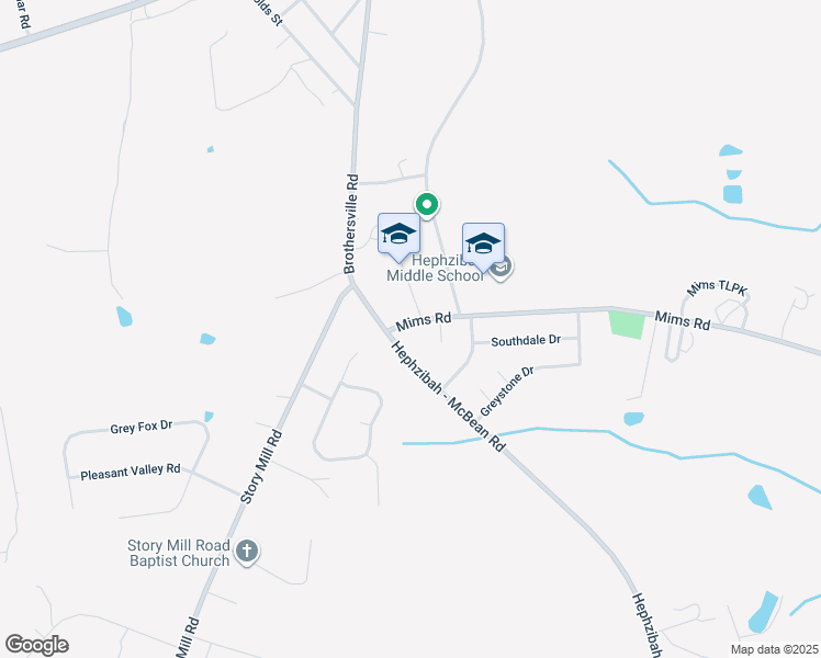 map of restaurants, bars, coffee shops, grocery stores, and more near 2444 Mims Road in Hephzibah