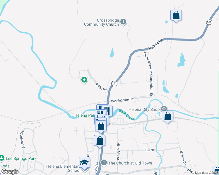 map of restaurants, bars, coffee shops, grocery stores, and more near 4436 Helena Road in Helena