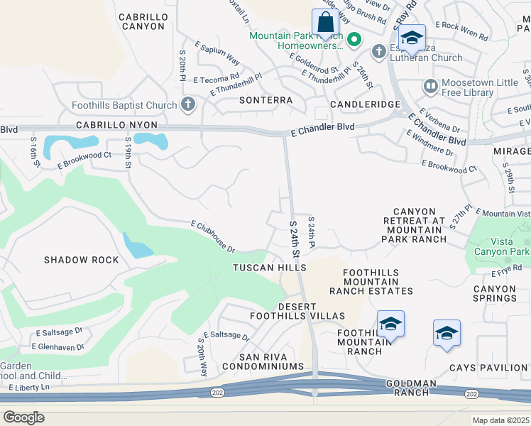 map of restaurants, bars, coffee shops, grocery stores, and more near 2307 East Hiddenview Drive in Phoenix
