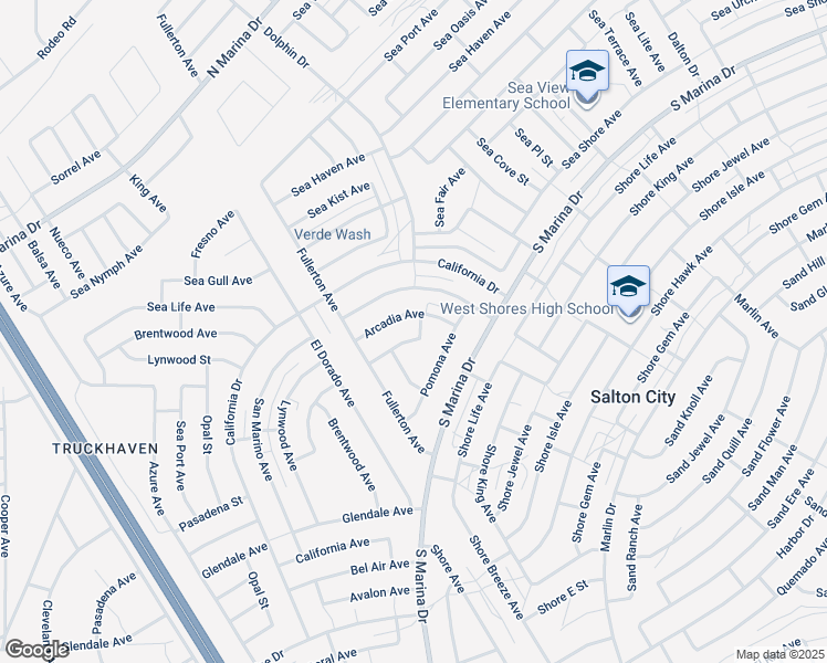 map of restaurants, bars, coffee shops, grocery stores, and more near 1226 Gabriel Avenue in Thermal