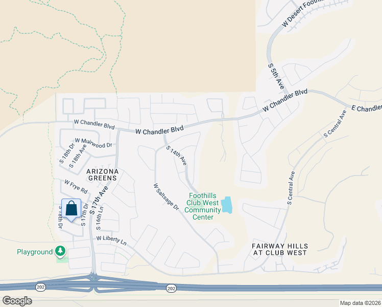 map of restaurants, bars, coffee shops, grocery stores, and more near 16016 South 13th Avenue in Phoenix