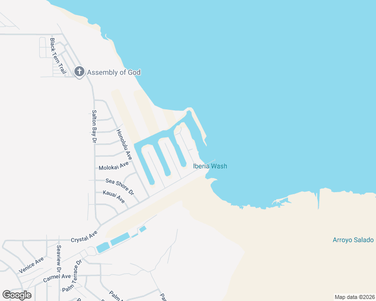 map of restaurants, bars, coffee shops, grocery stores, and more near Oahu Lane in Salton City