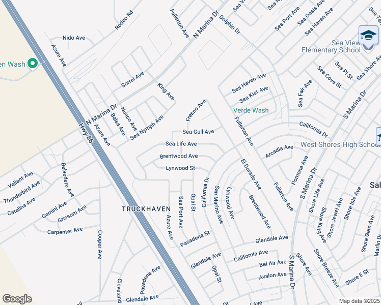 map of restaurants, bars, coffee shops, grocery stores, and more near 1313 Sea Life Avenue in Thermal