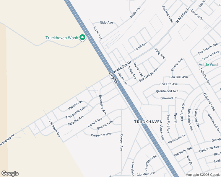 map of restaurants, bars, coffee shops, grocery stores, and more near Service Road in Thermal