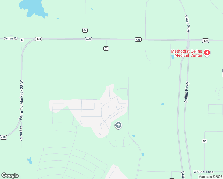 map of restaurants, bars, coffee shops, grocery stores, and more near 1804 Scotney Court in Celina