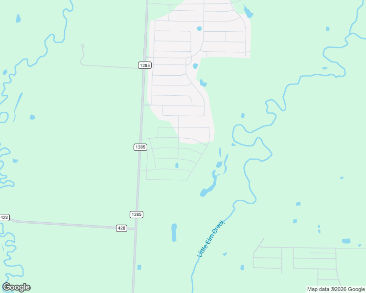 map of restaurants, bars, coffee shops, grocery stores, and more near Farm to Market Road 1385 in Pilot Point