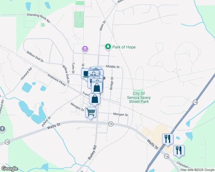 map of restaurants, bars, coffee shops, grocery stores, and more near in Newnan