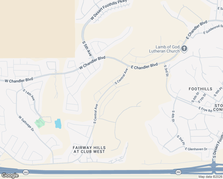 map of restaurants, bars, coffee shops, grocery stores, and more near 16032 South 1st Street in Phoenix