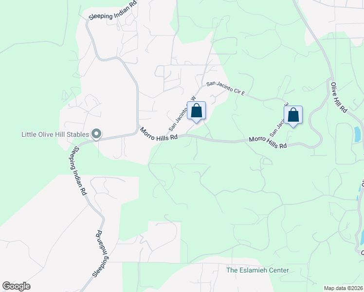 map of restaurants, bars, coffee shops, grocery stores, and more near 546 Morro Hills Road in Fallbrook