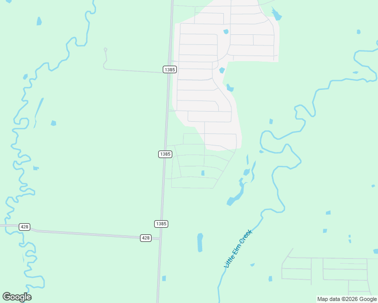 map of restaurants, bars, coffee shops, grocery stores, and more near Farm to Market Road 1385 in Pilot Point