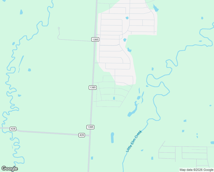 map of restaurants, bars, coffee shops, grocery stores, and more near 6950 Farm to Market Road 1385 in Pilot Point