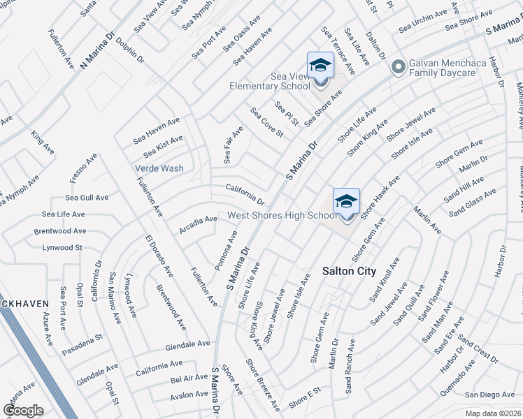 map of restaurants, bars, coffee shops, grocery stores, and more near 1194 Huntington Avenue in Salton City