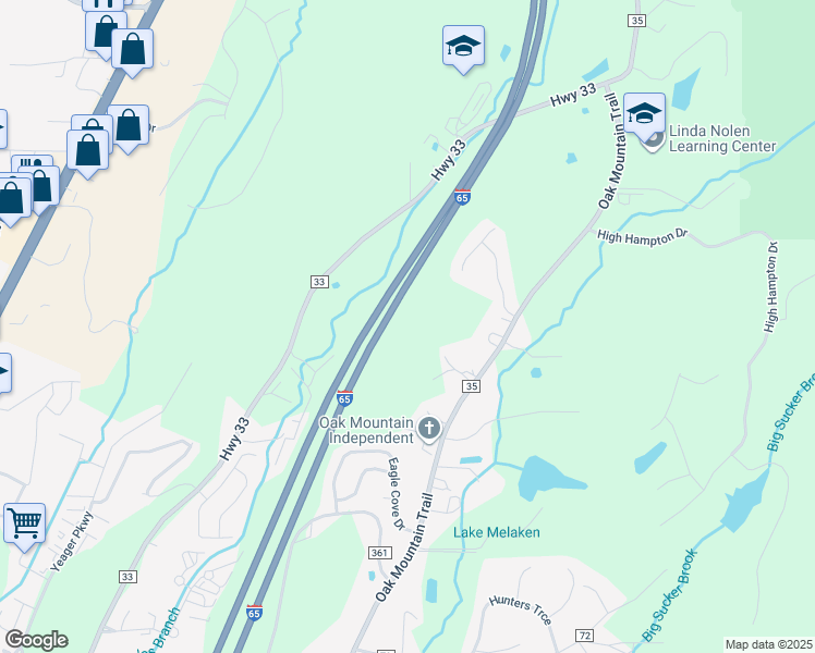 map of restaurants, bars, coffee shops, grocery stores, and more near in Pelham