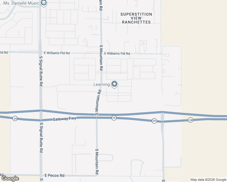 map of restaurants, bars, coffee shops, grocery stores, and more near 6205 South Mountain Road in Mesa