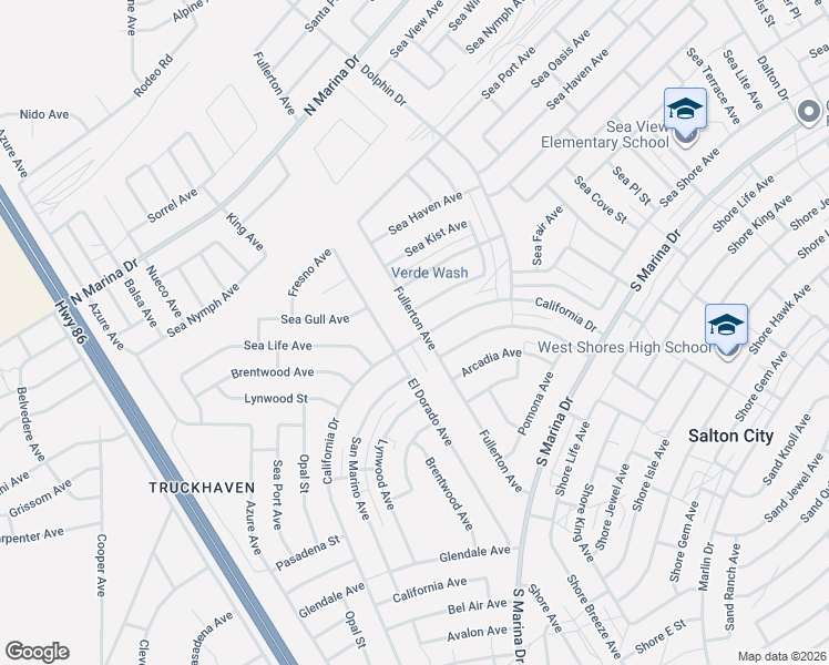 map of restaurants, bars, coffee shops, grocery stores, and more near 2397 Fullerton Avenue in Thermal