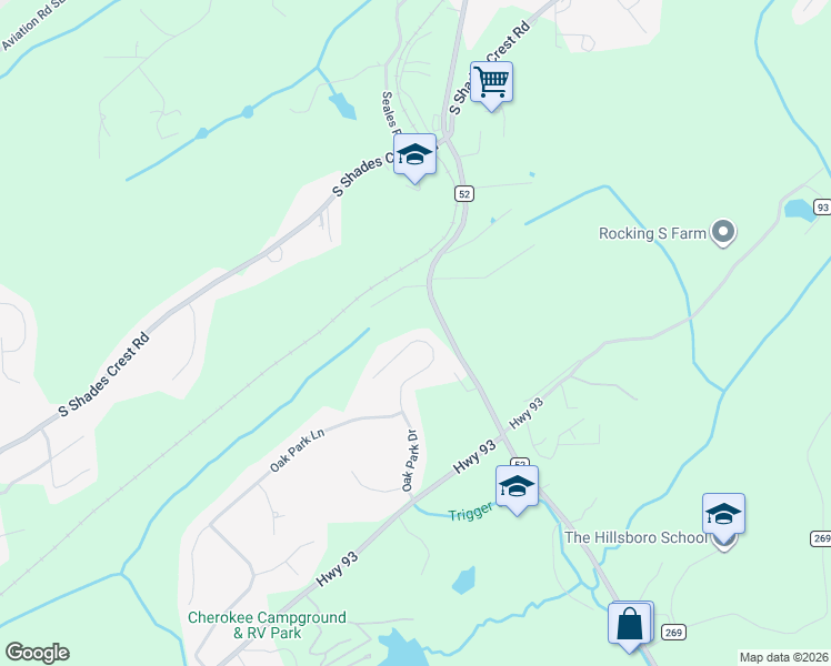 map of restaurants, bars, coffee shops, grocery stores, and more near 1587 Oak Park Drive in Helena
