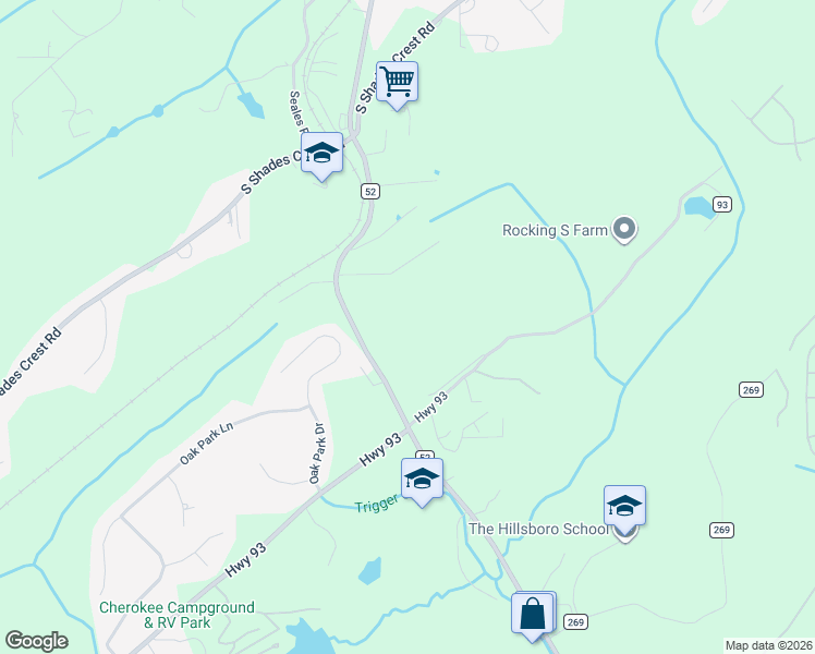 map of restaurants, bars, coffee shops, grocery stores, and more near 2568 County Road 93 in Helena