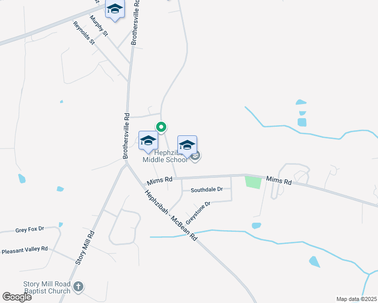 map of restaurants, bars, coffee shops, grocery stores, and more near 2427 Mims Road in Hephzibah