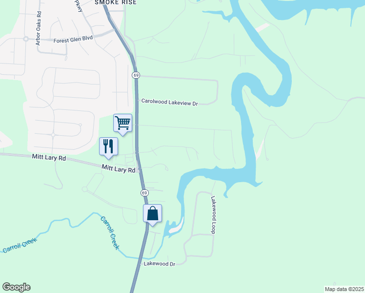 map of restaurants, bars, coffee shops, grocery stores, and more near 11101 Lake Front Village in Northport
