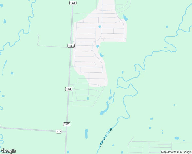 map of restaurants, bars, coffee shops, grocery stores, and more near Farm to Market Road 1385 in Pilot Point