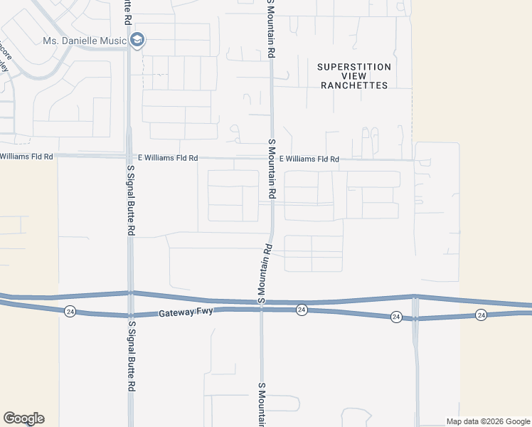 map of restaurants, bars, coffee shops, grocery stores, and more near 6500-6540 South Mountain Road in Mesa