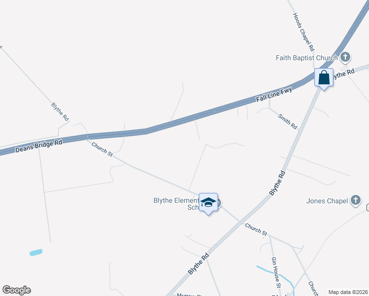 map of restaurants, bars, coffee shops, grocery stores, and more near 5086 Deans Bridge Road in Blythe