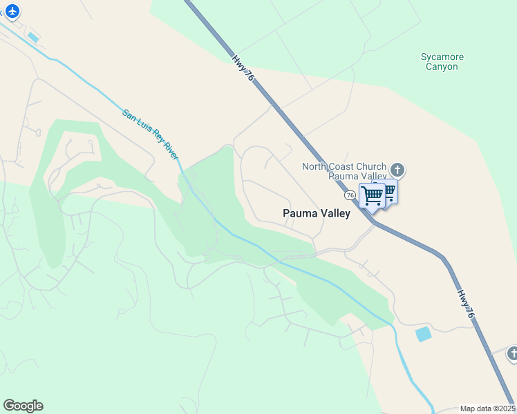 map of restaurants, bars, coffee shops, grocery stores, and more near 32575 Luiseno Circle Drive in Pauma Valley
