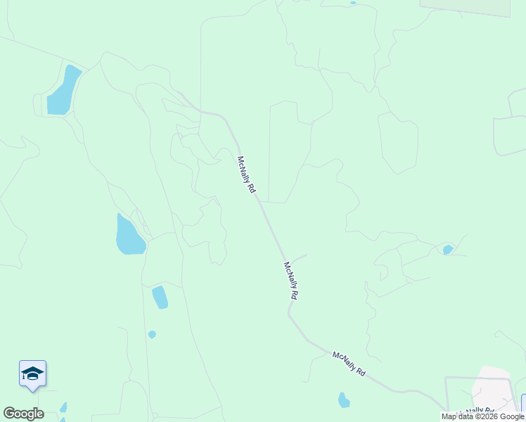 map of restaurants, bars, coffee shops, grocery stores, and more near McNally Road in San Diego County