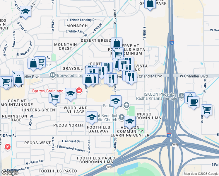map of restaurants, bars, coffee shops, grocery stores, and more near in Phoenix