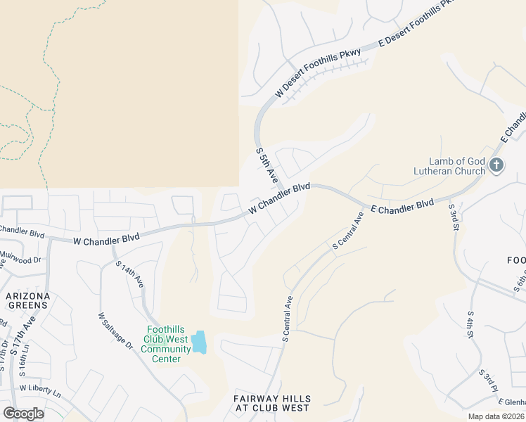 map of restaurants, bars, coffee shops, grocery stores, and more near 15616 South 5th Drive in Phoenix