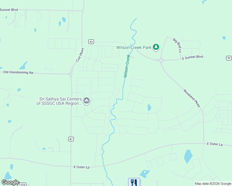 map of restaurants, bars, coffee shops, grocery stores, and more near 1512 Rose Mallow Road in Celina