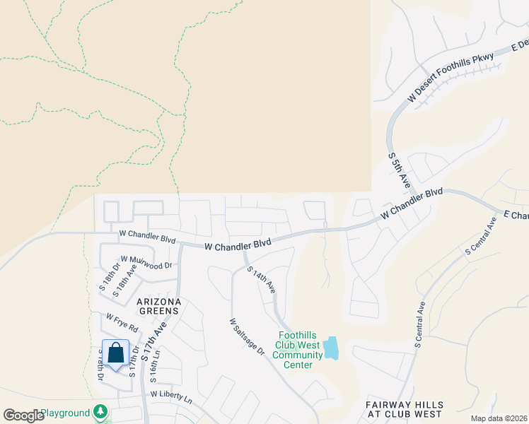 map of restaurants, bars, coffee shops, grocery stores, and more near 15228 South 14th Avenue in Phoenix
