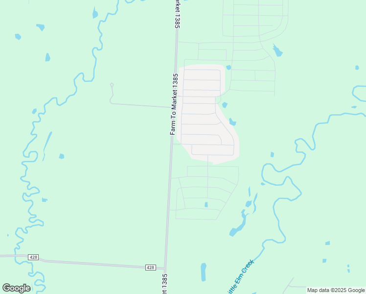 map of restaurants, bars, coffee shops, grocery stores, and more near 8153 Farm to Market Road 1385 in Pilot Point